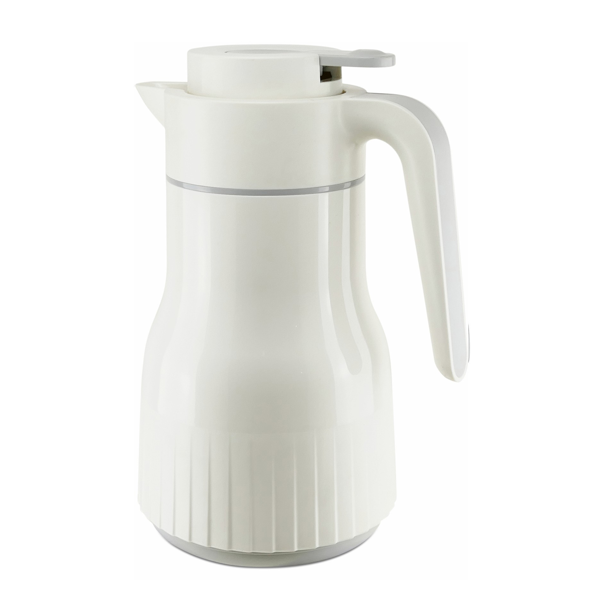 JARRA TÉRMICA PLISSE' INTERIOR VIDRIO 1L - BLANCO
